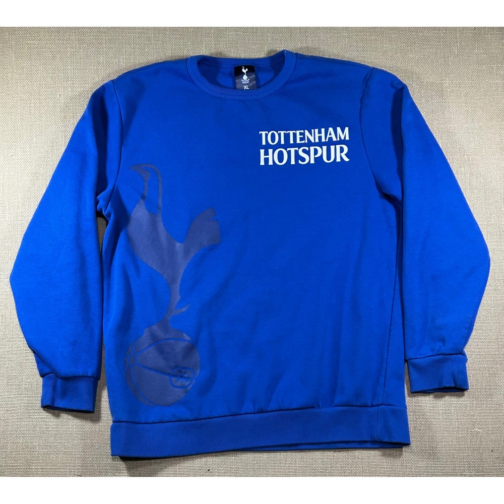 Tottenham Hotspur FC Blue Sweatshirt Mens XL Crewneck Pullover Spurs Soccer